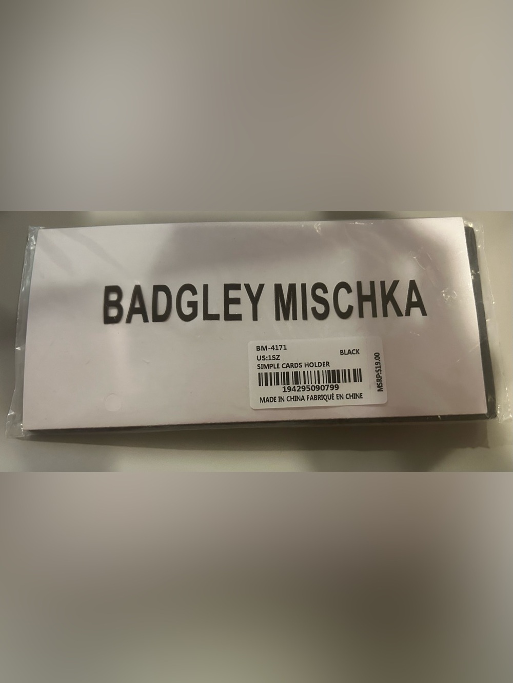 Badgley Mischka Black Card Case Holder Wallet NWT - Picture 2 of 3